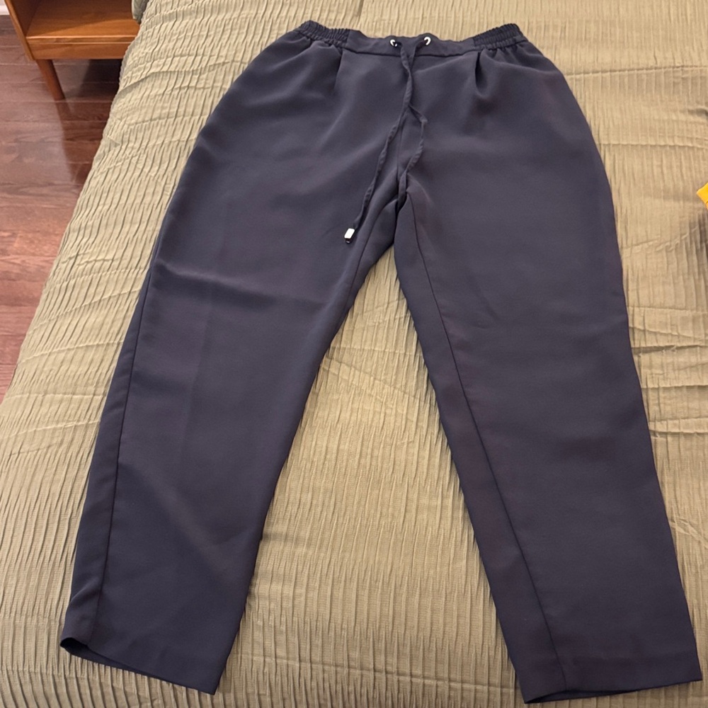 Zara Women’s Dark Blue Drawstring Joggers